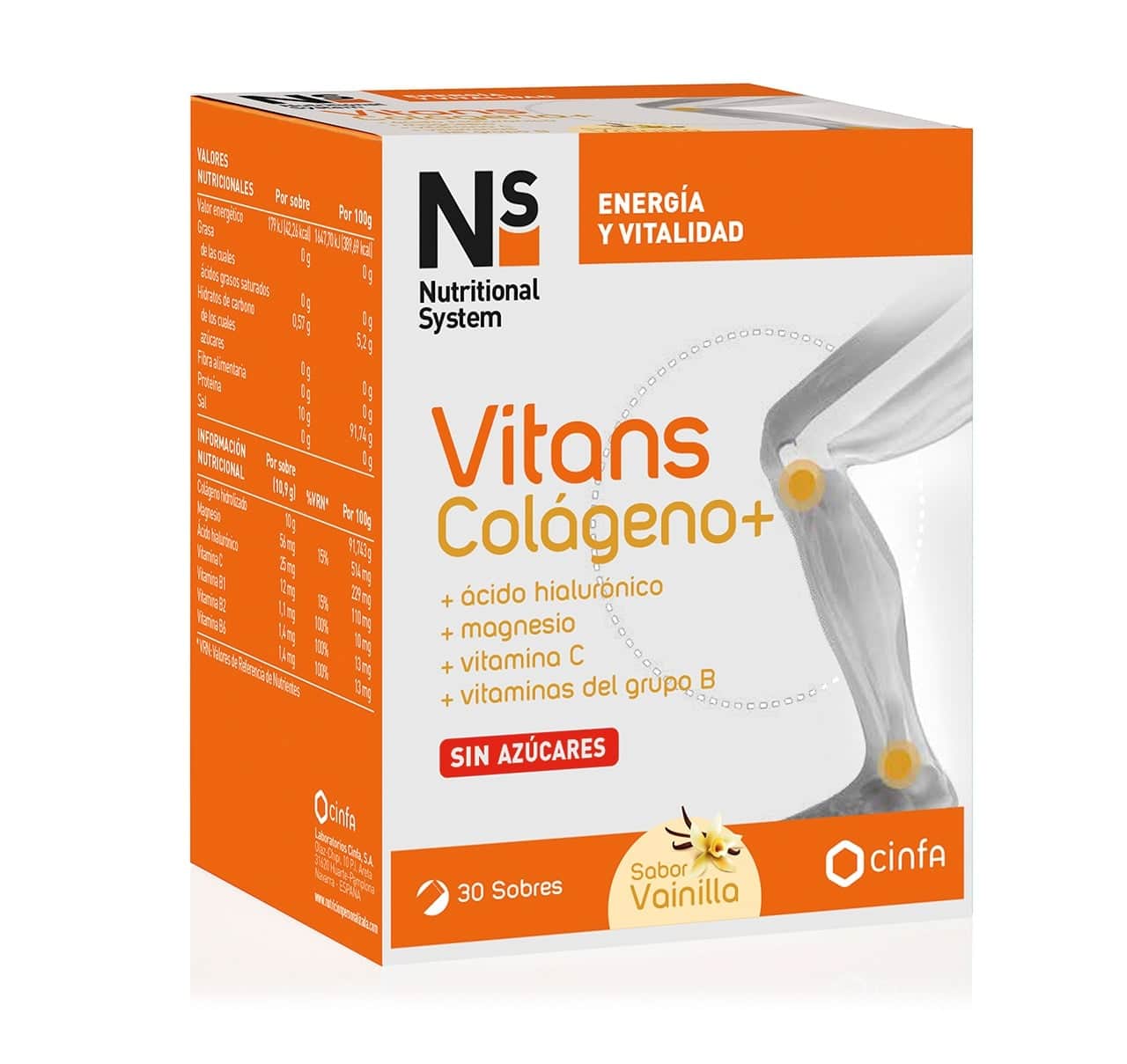 NS Vitans Colágeno+ Vainilla 30 sobres