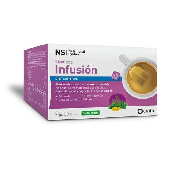 NS Dietcontrol Lipoless Menta 20 sobres